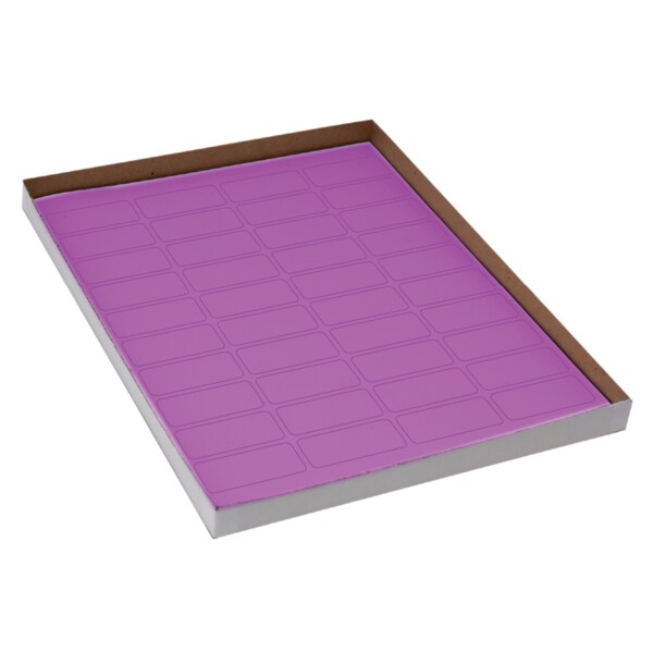 Patient Charge Laser Sheet - 40 labels/sheet 13/16" x 1-9/10" Violet